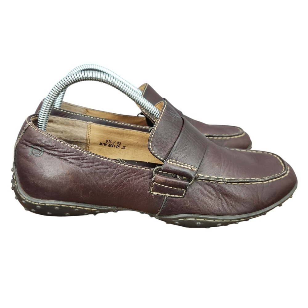 Born Driving Shoes Penny Loafers Mens 9.5 Brown Leather‎ Slip On Shoes Casual